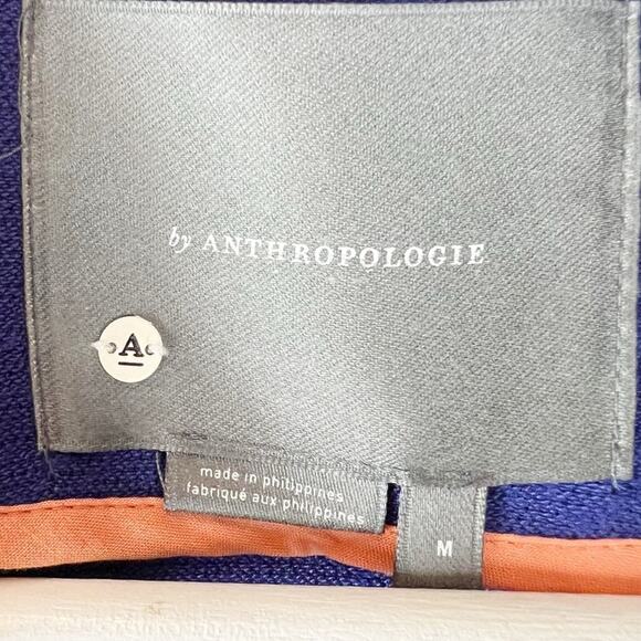 Anthropologie Navy Blue Wellesley Pleated Peacoat Size M - Picture 5 of 10